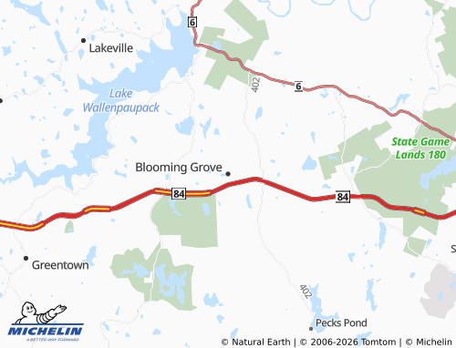 Mappa MICHELIN Blooming Grove - ViaMichelin