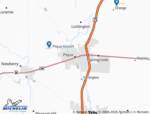 Carte MICHELIN Piqua - ViaMichelin