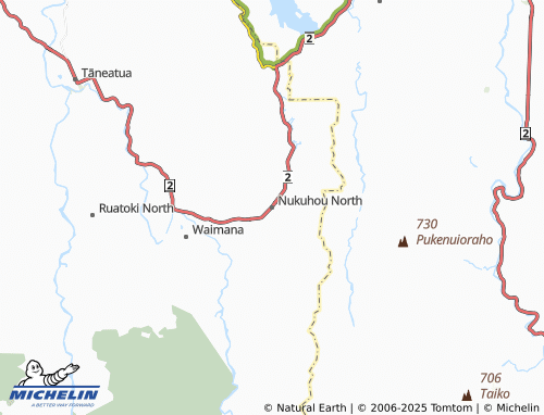 MICHELIN Nukuhou North map - ViaMichelin