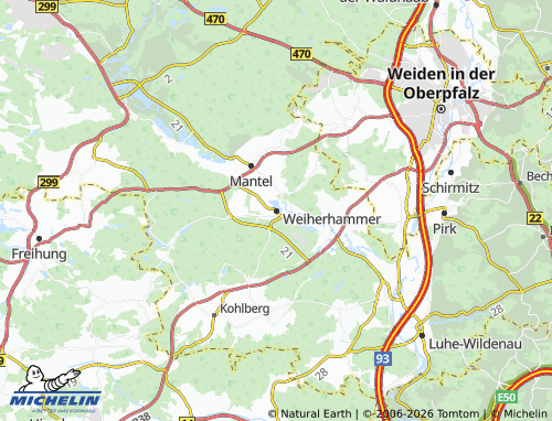 Mappa MICHELIN Weiherhammer - ViaMichelin