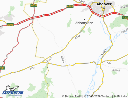 Carte MICHELIN Middle Wallop - ViaMichelin