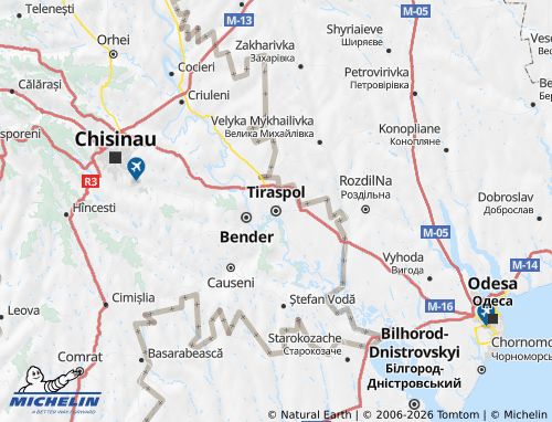 Carte MICHELIN Transnistrie - ViaMichelin