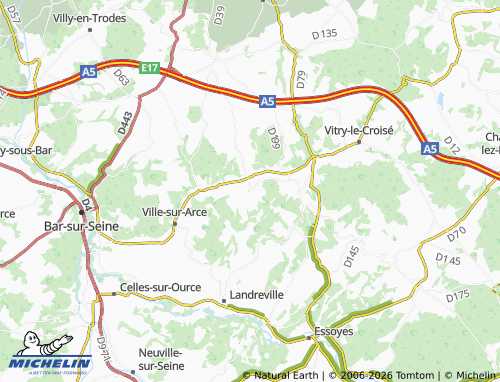 MICHELIN Chervey map - ViaMichelin