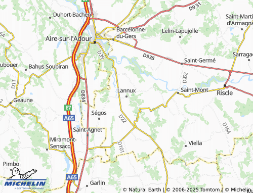 Carte MICHELIN Lannux - ViaMichelin