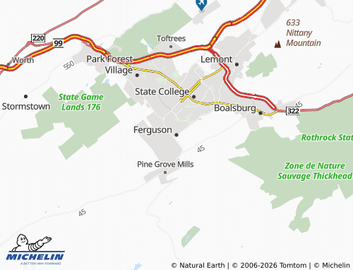 Mappa MICHELIN Ferguson - ViaMichelin