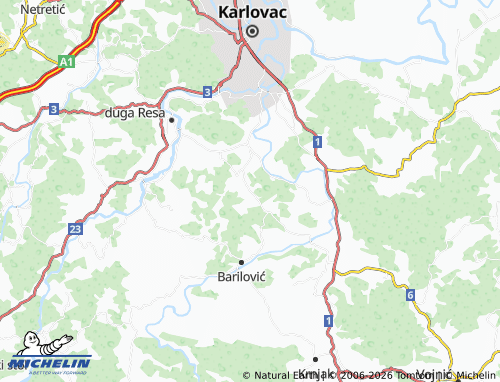 Kaart MICHELIN Podvožić - ViaMichelin