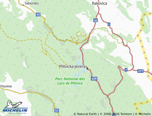 Mapa MICHELIN Plitvica Selo - ViaMichelin