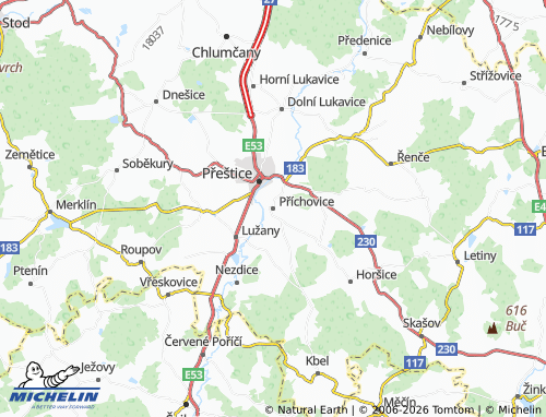 Mapa MICHELIN Příchovice - ViaMichelin