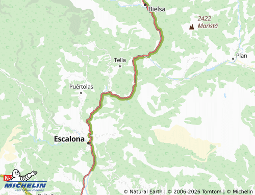 MICHELIN Lafortunada map - ViaMichelin