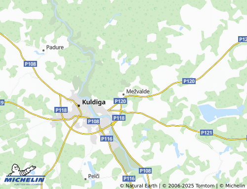 MICHELIN Mežvalde map - ViaMichelin