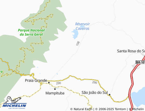 MICHELIN Cachoeira de Fátima map - ViaMichelin