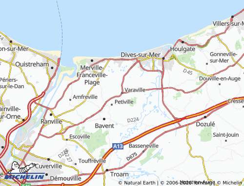 MICHELIN Varaville map - ViaMichelin