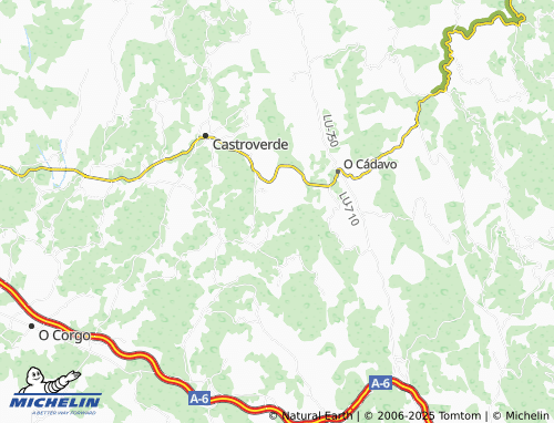 MICHELIN Masoucos (Santiago) map - ViaMichelin