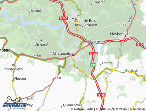 Mappa MICHELIN Châteaulin - ViaMichelin