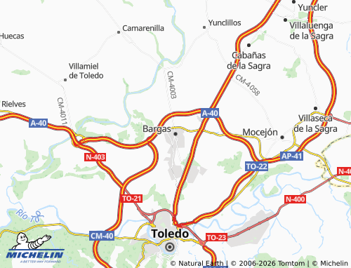 Mapa MICHELIN Bargas - ViaMichelin