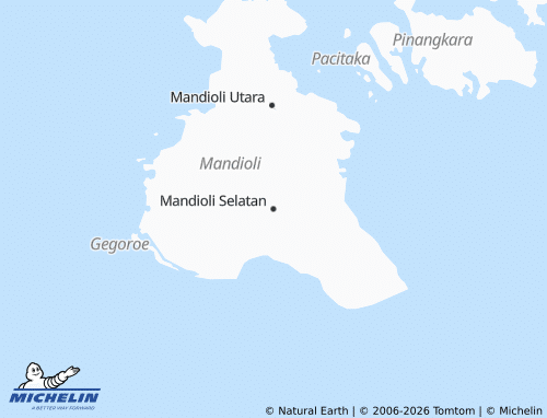 MICHELIN Mandioli Selatan map - ViaMichelin