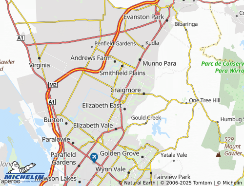 MICHELIN Elizabeth North map - ViaMichelin