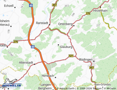 MICHELIN-Landkarte Glauburg - ViaMichelin