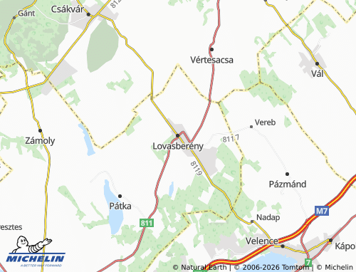 Mapa MICHELIN Lovasberény - ViaMichelin