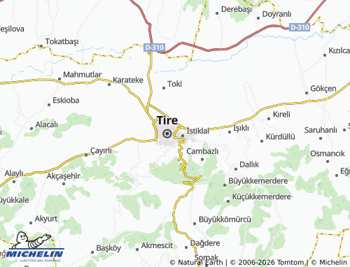 MICHELIN İpekçiler map - ViaMichelin
