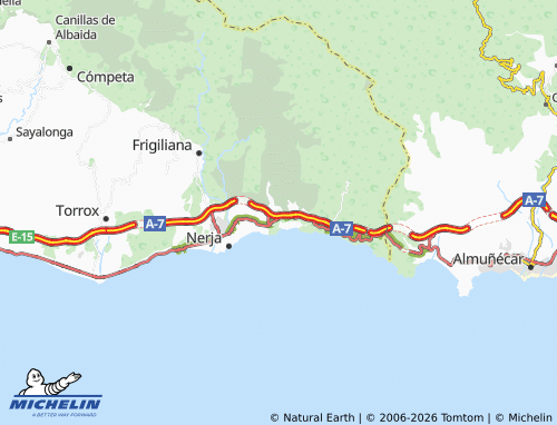 Mappa MICHELIN Cuevas de Nerja - ViaMichelin