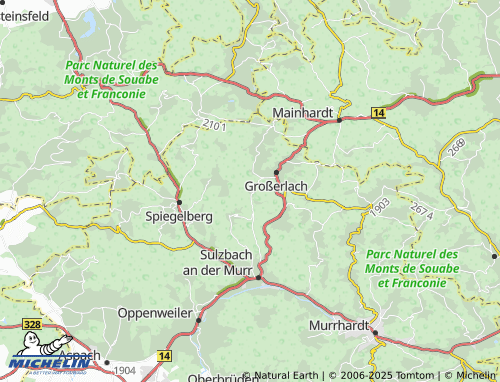 MICHELIN-Landkarte Mittelfischbach - ViaMichelin