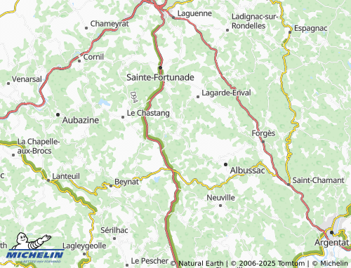 MICHELIN Chantarel map - ViaMichelin