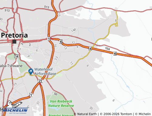 Mapa MICHELIN Wapadrand - ViaMichelin