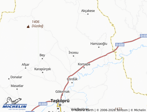 Mapa MICHELIN İncesu - ViaMichelin