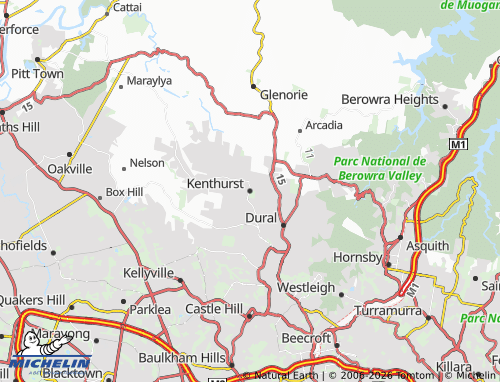 Mapa MICHELIN Kenthurst - ViaMichelin