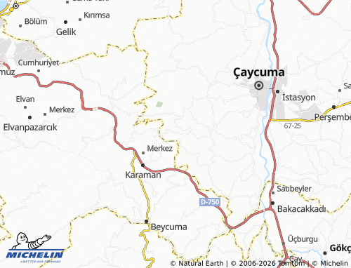 MICHELIN Güzelyurt map - ViaMichelin