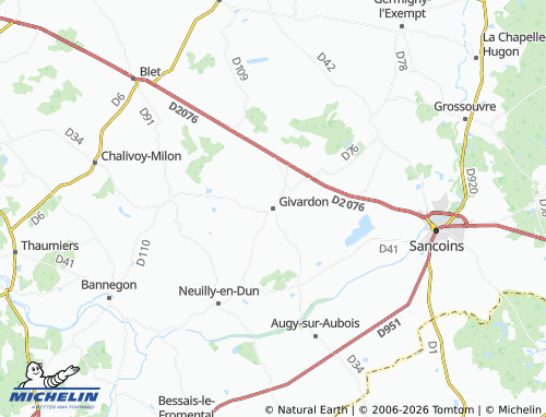 MICHELIN Givardon map - ViaMichelin