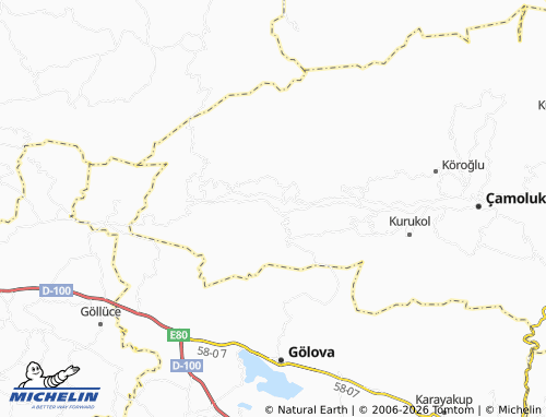 MICHELIN Koçak map - ViaMichelin