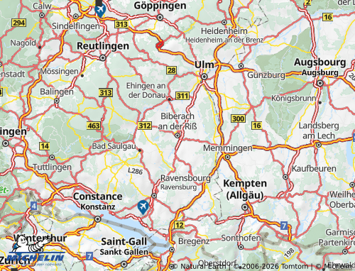 Mapa MICHELIN Biberach - ViaMichelin