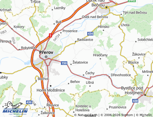 Mapa MICHELIN Tučín - ViaMichelin