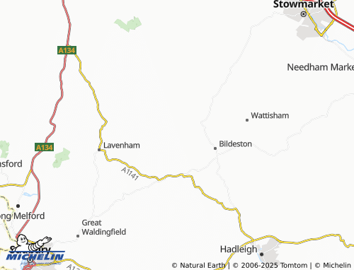 MICHELIN Kettlebaston map - ViaMichelin