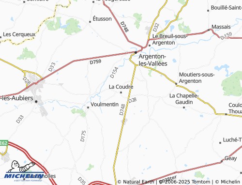 MICHELIN-Landkarte La Coudre - ViaMichelin