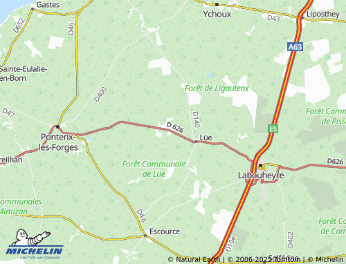 MICHELIN Baxente map - ViaMichelin