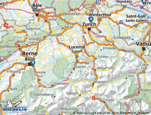 Mapa MICHELIN Lucerna-Land - ViaMichelin