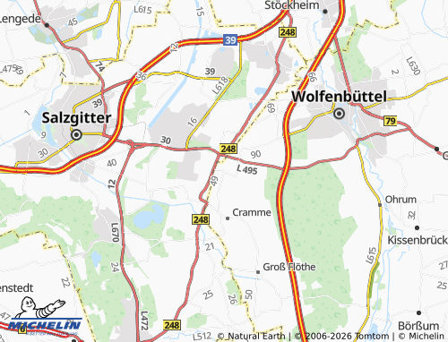 MICHELIN Leinde map - ViaMichelin