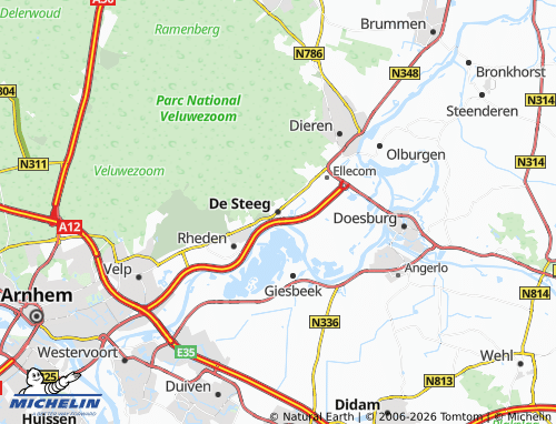 MICHELIN De Steeg map - ViaMichelin