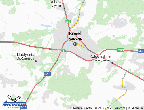 MICHELIN Volia-Kovelska map - ViaMichelin