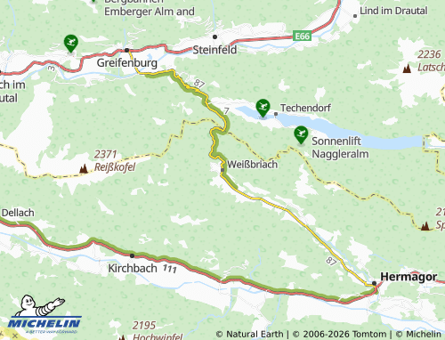 MICHELIN Weißbriach map - ViaMichelin