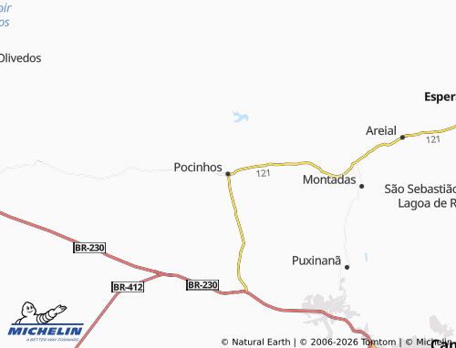 Mapa MICHELIN Pocinhos - ViaMichelin