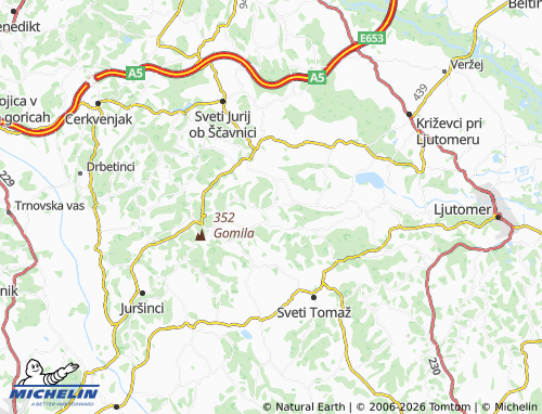 MICHELIN Mala Nedelja map - ViaMichelin