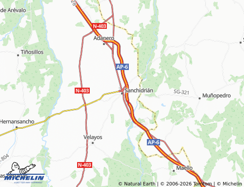 MICHELIN Sanchidrián map - ViaMichelin