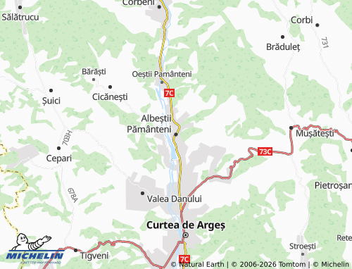 Mappa MICHELIN Albeștii Pământeni - ViaMichelin