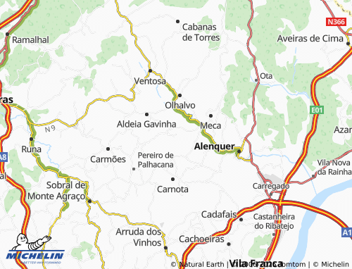 MICHELIN Silveira do Pinto map - ViaMichelin