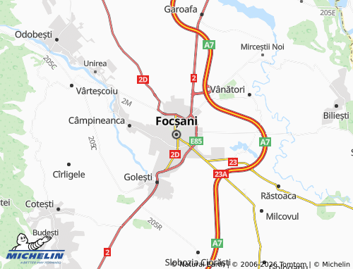 Mapa MICHELIN Focșani - ViaMichelin