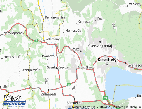 Kaart MICHELIN Felsőpáhok - ViaMichelin